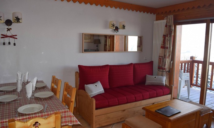 Arc-1800 Apartment | Arcs 1800: Ski-in/Ski-out with Pool & Mont-Blanc Views