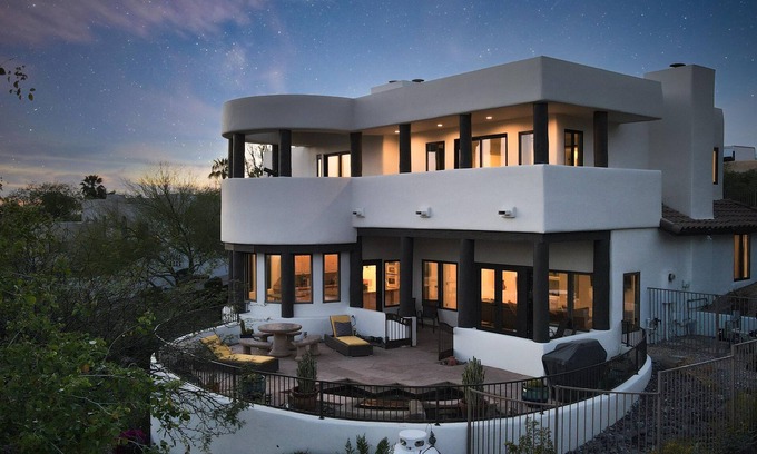 Regency Heights House | Experience Desert Mountain Views with Pool and Spa Amenities
