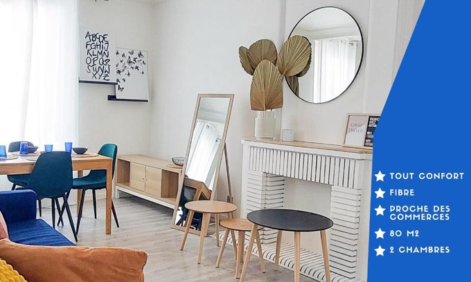 Montlucon Apartment | ArtSmalt: Ideal for Families Near Shops - Rated 9.2/10