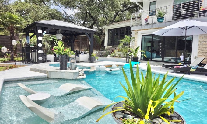 Balcones Village House | Unique Resort Living with Pool & Jacuzzi Near Downtown