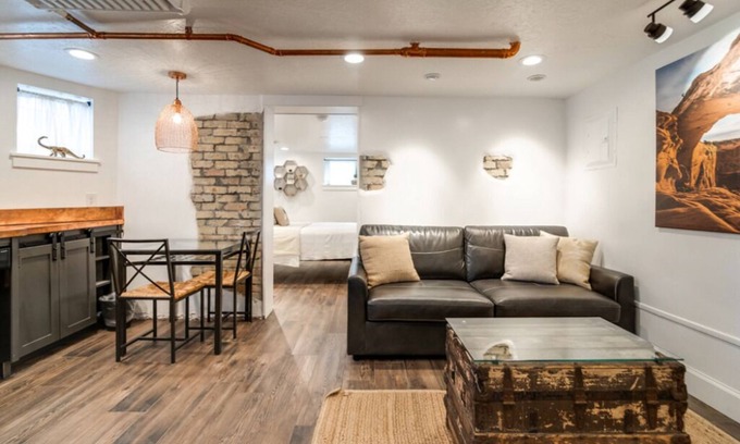 Central Business District Apartment | Experience Aspenwood Manor: Modern Basement Retreat