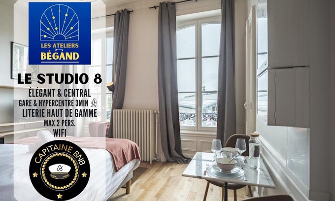 Troyes Apartment | Guest Rated 10/10 at Ateliers Begand Studio 8 - Near Train