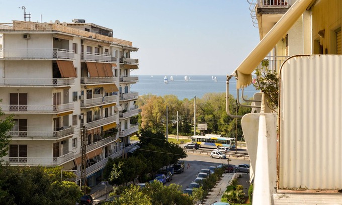 Palaio Faliro Apartment | Inviting Athens Sea View Apartment Steps from Marina