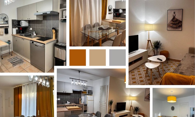 Miplaine Apartment | Cozy Retreat Near Eurexpo with Spa and Hot Tub Amenities