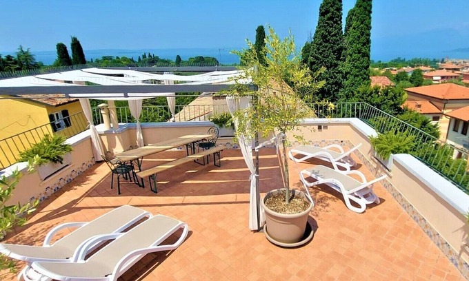 Lazise Apartment | Elegant Penthouse with Terrace and Lake Garda Views