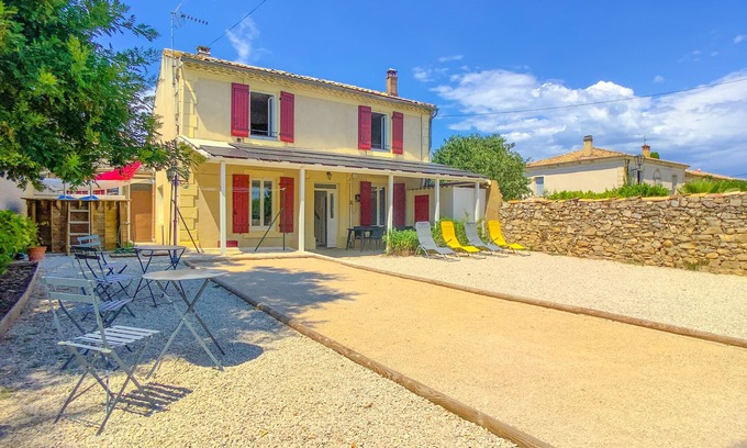 Saint-Gervasy House | Unique Family Village House with Ocean View & Pool