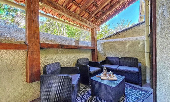 Joyeuse Apartment | Experience Au Cœur Ardéchois with a Shaded Terrace