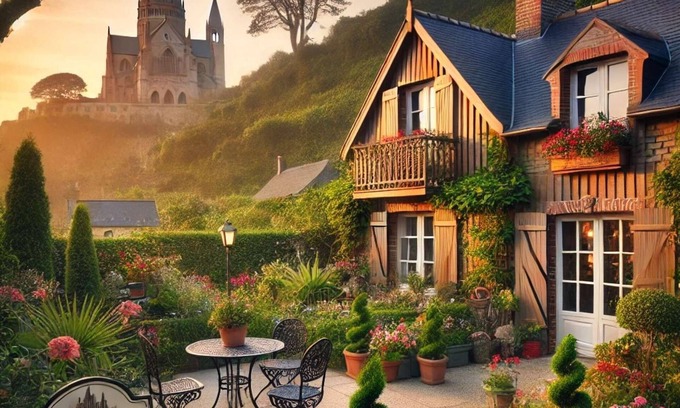 Ville Haute Apartment | Relax at Au jardin de la basilique with Pool & Breakfast