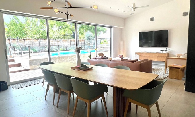 Westwood House | Explore Austin with Wellness Center & Heated Pool Retreat