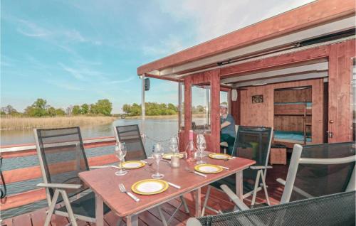 Radewege Boat Rental | Unique Ship Stay in Radewege with Kitchen and Family-Friendly Amenities