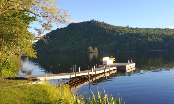 Bryant Pond House | Unique Lakefront Home with Hot Tub & Pool Table Near River