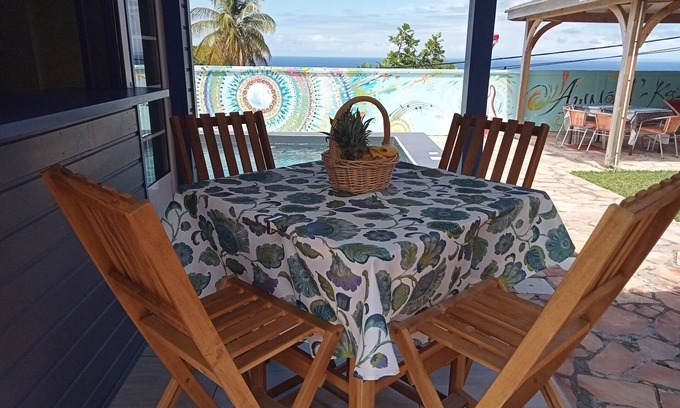Trois-Rivieres House | AWMONY'KAZ: Bungalow with Pool & Ocean View Retreat
