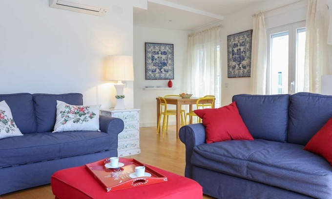 Merces Apartment | Top-Rated Azulejos Apartment with Terrace & Family Amenities