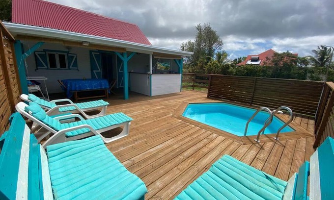 Capesterre-de-Marie-Galante House | Relaxing AZUR INDIGO: Oceanfront Gîtes with Spa Access