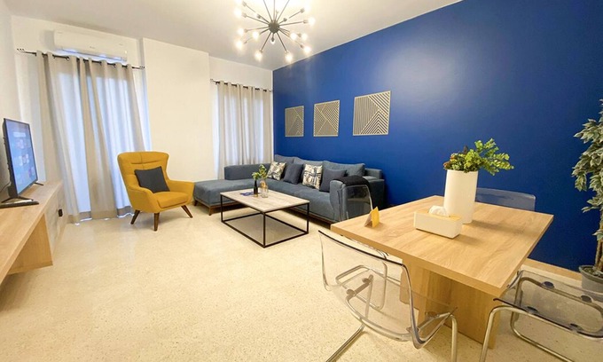 Beirut Apartment | Inviting Azzurra: 2-Bedroom Retreat with Cozy Terrace