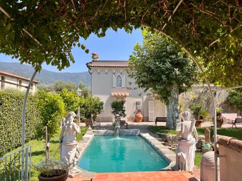 Calci Bed & Breakfast | Elegant Ninfeo dell' Arancera with Oceanfront Pool Views