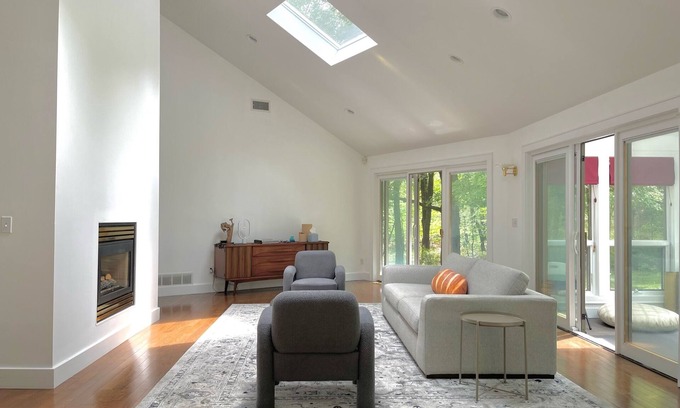 Rhinebeck House | Family-Friendly Retreat with Spa & Yoga Room in Nature