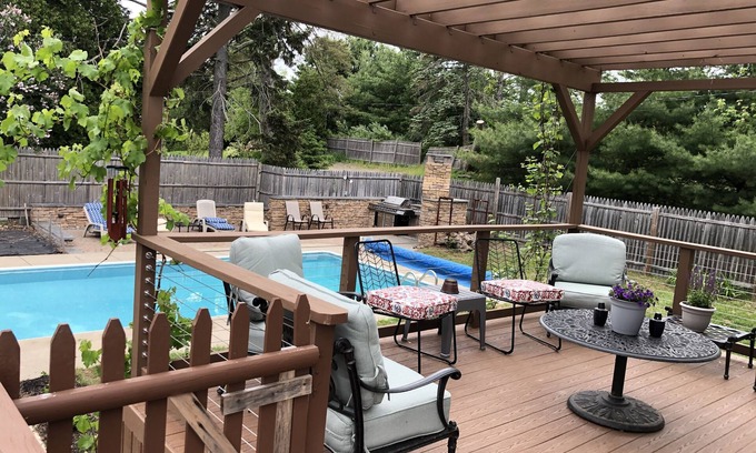 Stroudwater House | Serene Backyard Paradise with Oceanfront Views & Pool