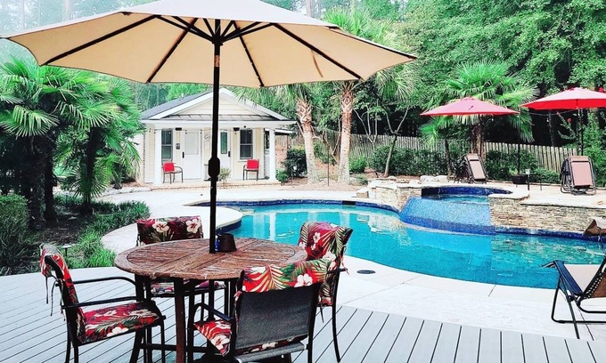 Grovetown Apartment | Exceptional Backyard Oasis in Grovetown with Pool & Views