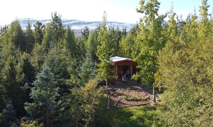 Hauganes Cabin | Inviting Bakkakot 1: Cozy Cabins with Hot Tub Retreat