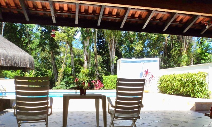 Riviera de Sao Lourenco House | Balcony integrated with pool, barbecue and pizza oven with free wifi