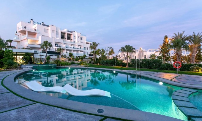 Los Altos Apartment | Inviting Bali Apartment Punta Prima with Pool and Hot Tub