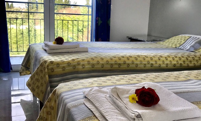 Roda Apartment | Relax in Banos Apartment with Pool Steps from the Beach