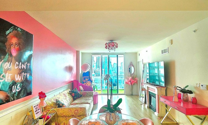 Edgewater Condo | BarB&B A Pink Paradise Awaits