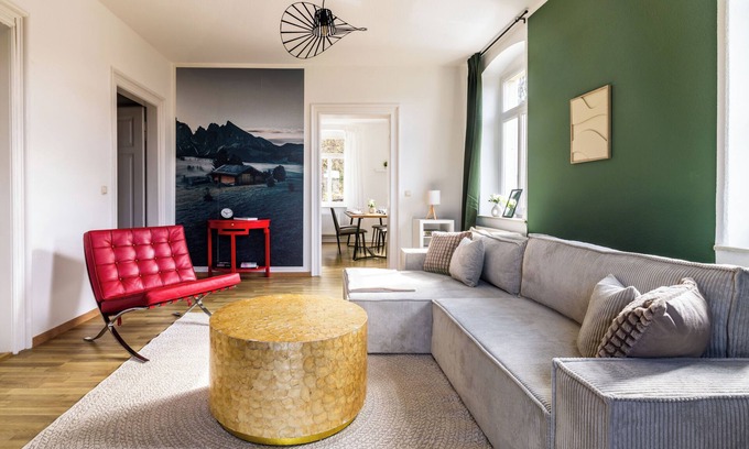Hohnstein Apartment | Barrel sauna Hohnstein Oasis with cooling pool, parking and washing machine