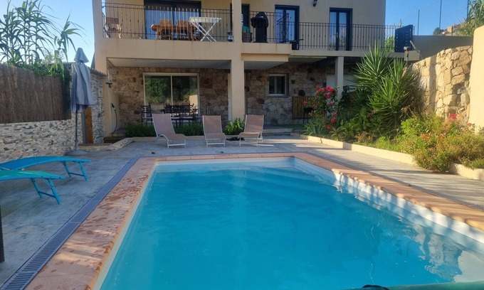 Marine de Saint Ambroggio Villa | Spacious 3-Bedroom House with Ocean View and Private Pool