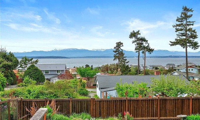 Coupeville House | Bay View Retreat with Private Hot Tub & Ocean Views