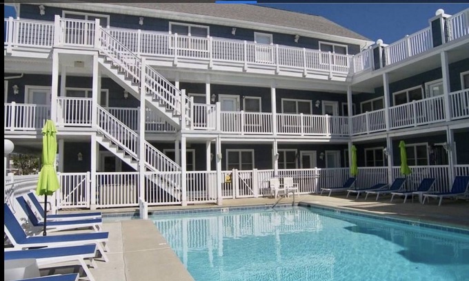 Cape May - Wildwood Condo | Ideal Beach Block Retreat: Pool and Ocean View Awaits