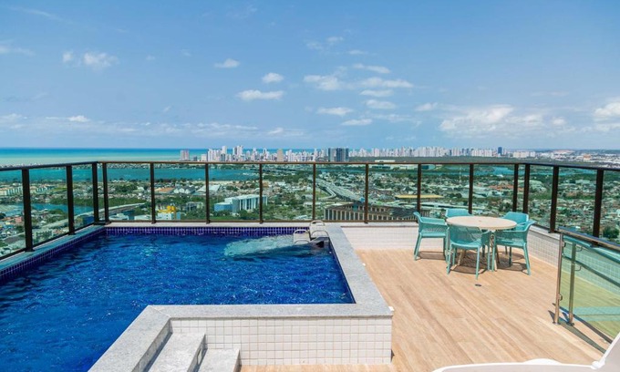 Ilha do Leite Apartment | Relaxing Beach Class Flat with Pool and Hot Tub Amenities