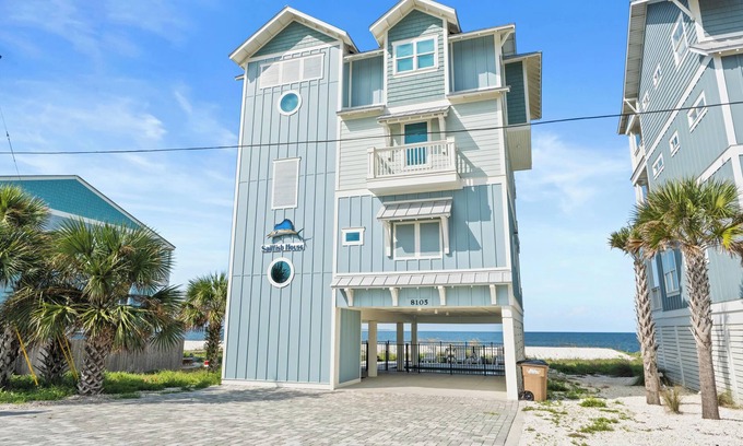 Port St. Joe House | Beach House - Sailfish: Beachfront Escape with Pool & Spa