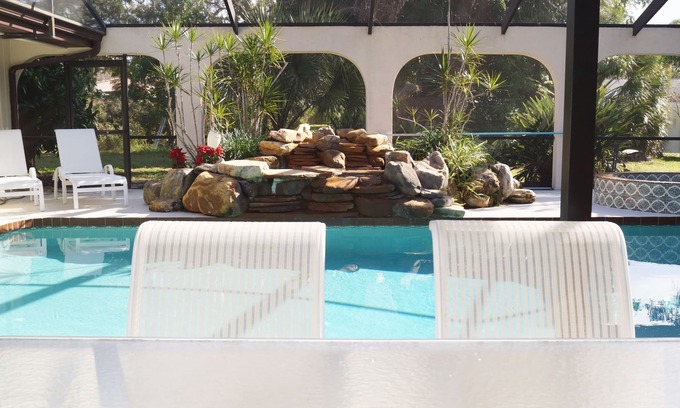 Bay Acres House | Beach-House Retreat: Electric Heated Pool & Jacuzzi Oasis