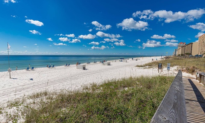 Orange Beach Condo | Oceanfront Beach View Retreat with Pools for 8 Guests