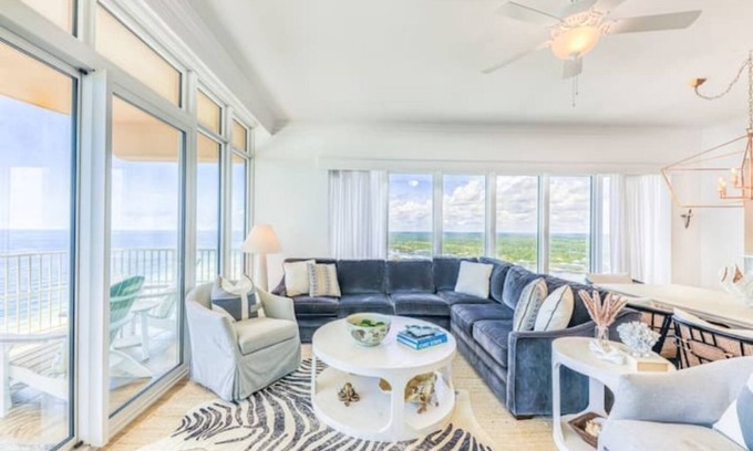 Orange Beach Condo | Relaxing Beachfront 4BR Condo with Pool & Lazy River
