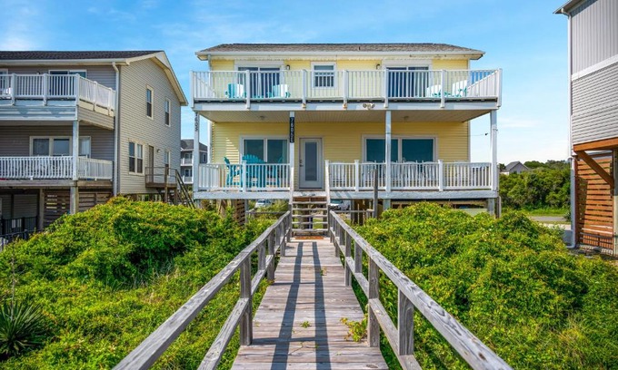 Yaupon Beach House | Oceanfront Bliss at Beach Walkers by Oak Island Accommodations
