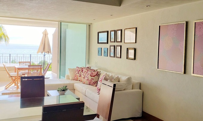 South Hotel Zone Condo | Unwind in a Beachfront Condo with Private Hot Tub