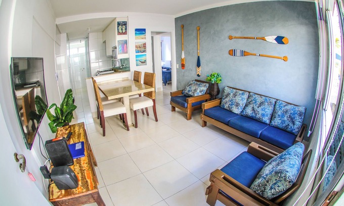 Tombo Apartment | Beachfront Apartment on Praia do Tombo with Ocean View