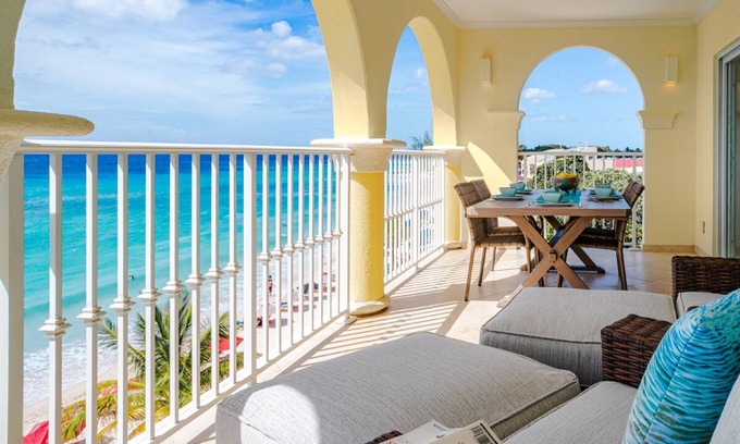 St. Lawrence Gap Apartment | Premier Beachfront Apt with Pool - Sapphire 401, 10/10 Rated