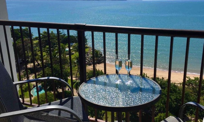 North Ward Apartment | Beachfront Balcony Retreat with Ocean View & Pool Access