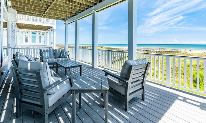 Sandhill Shores House | Beachfront Escape with Private Walkover and Ocean Views