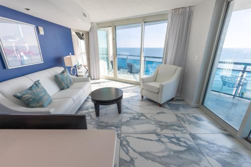 Downtown Myrtle Beach Apartment | Ocean Front Corner Unit with Private Pool & Hot Tub