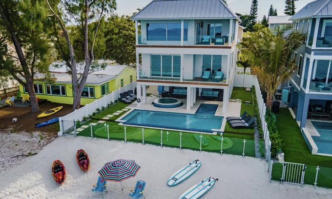 Anna Maria House | Beachfront Retreat with Pool, Spa & Breathtaking Ocean Views
