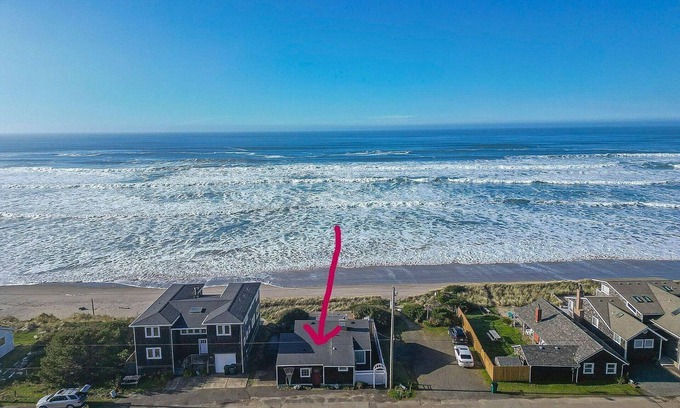Rockaway Beach House | Beachfront Home, Spacious Deck Overlooking Ocean and Private Path to the Sand