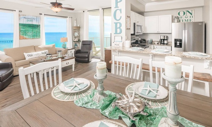Panama City Beach Condo | Beachfront Paradise with Free Beach Service Near Pier Park