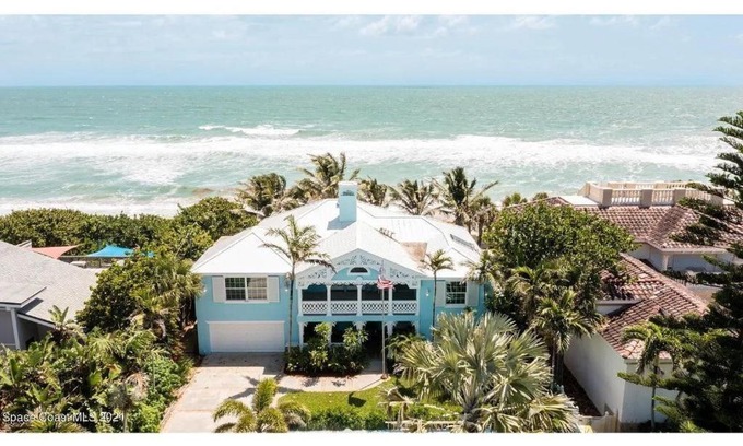 Floridana Beach House | Beachfront Family Getaway with Saltwater Pool Retreat