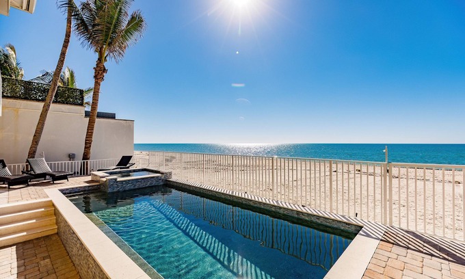Bonita Springs House | Beachfront Private Home with Heated Pool & Ocean View