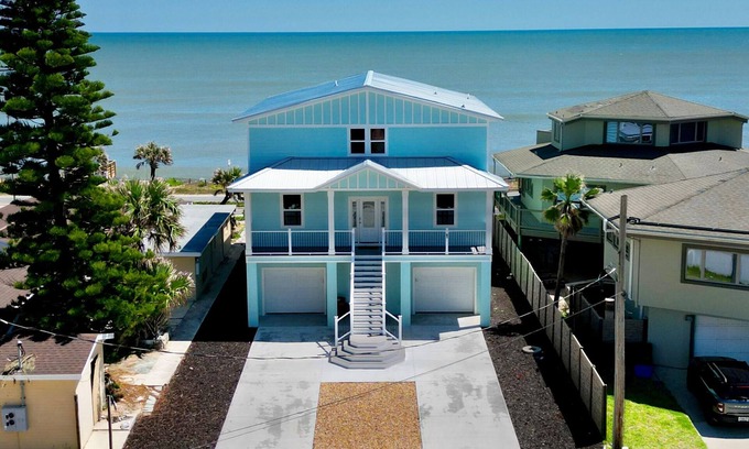 Flagler Beach House | Seaside Escape with Ocean Views, Games & Hot Tub Bliss